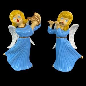 Vintage Atlantic Mold ceramic set of 2 Angels